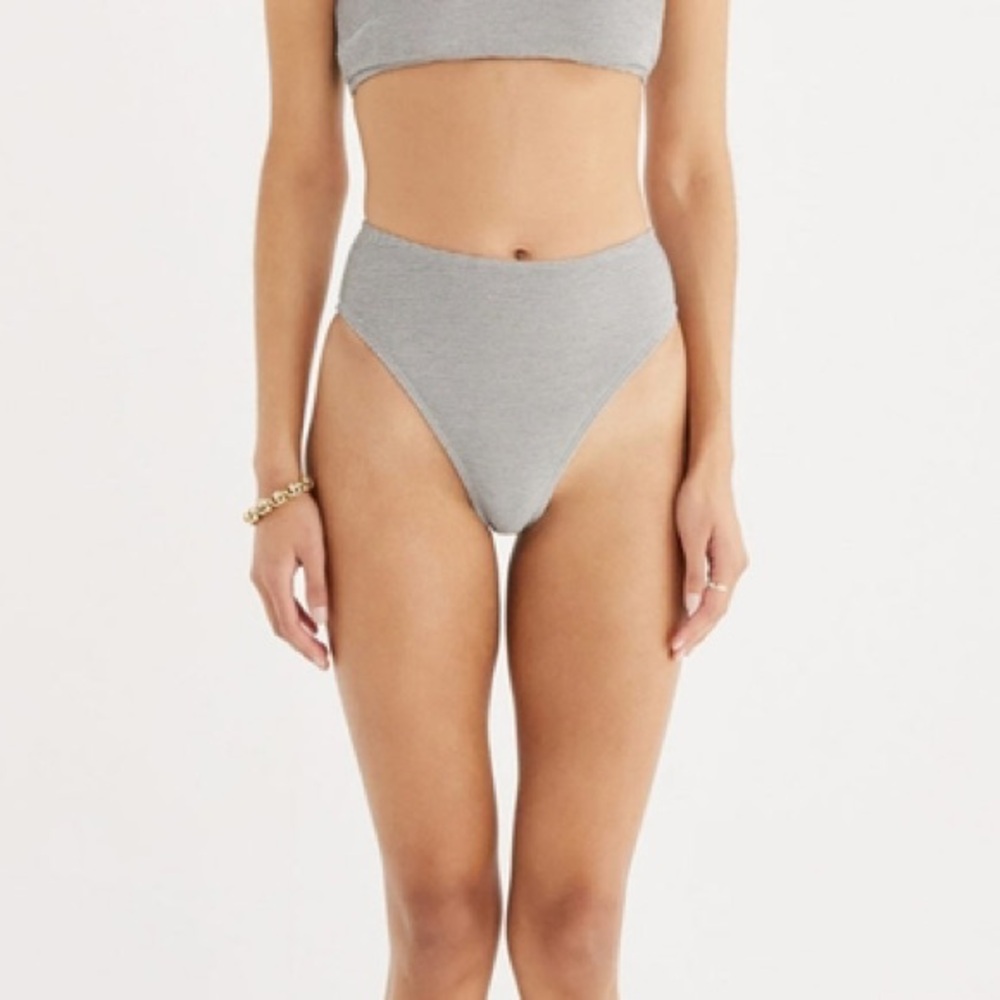 Rumer Cassidy Maillot Ribbed Seafoam High Waist Bikini Swimsuit Bottoms XS NWT